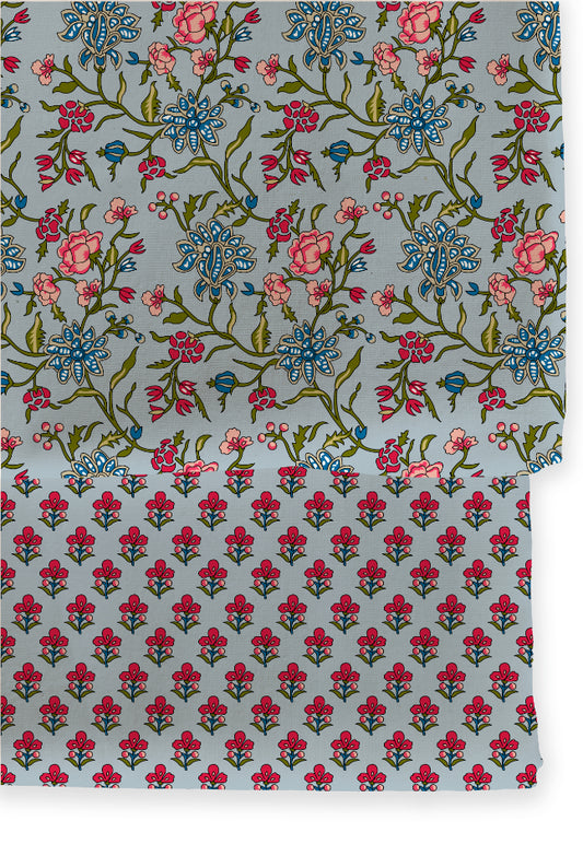 Poly Cotton Top Bottom Digital Printed Set, 2.5 Mtr Top With 2.5 Mtr Bottom, Cotton Fabric