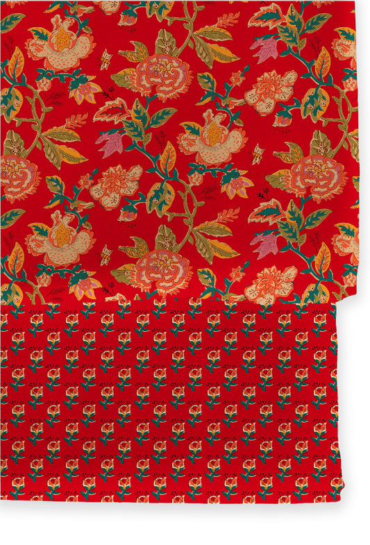 Poly Cotton Top Bottom Digital Printed Set, 2.5 Mtr Top With 2.5 Mtr Bottom, Cotton Fabric
