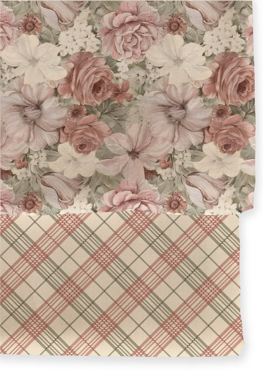 Poly Cotton Top Bottom Digital Printed Set - 2.5 mtr Top With 2.5 mtr Bottom