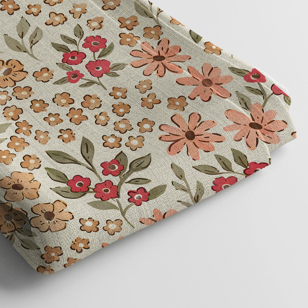 Kota Doria Digital Print Fabric | 5 Meter, 44" Width, Unstitched