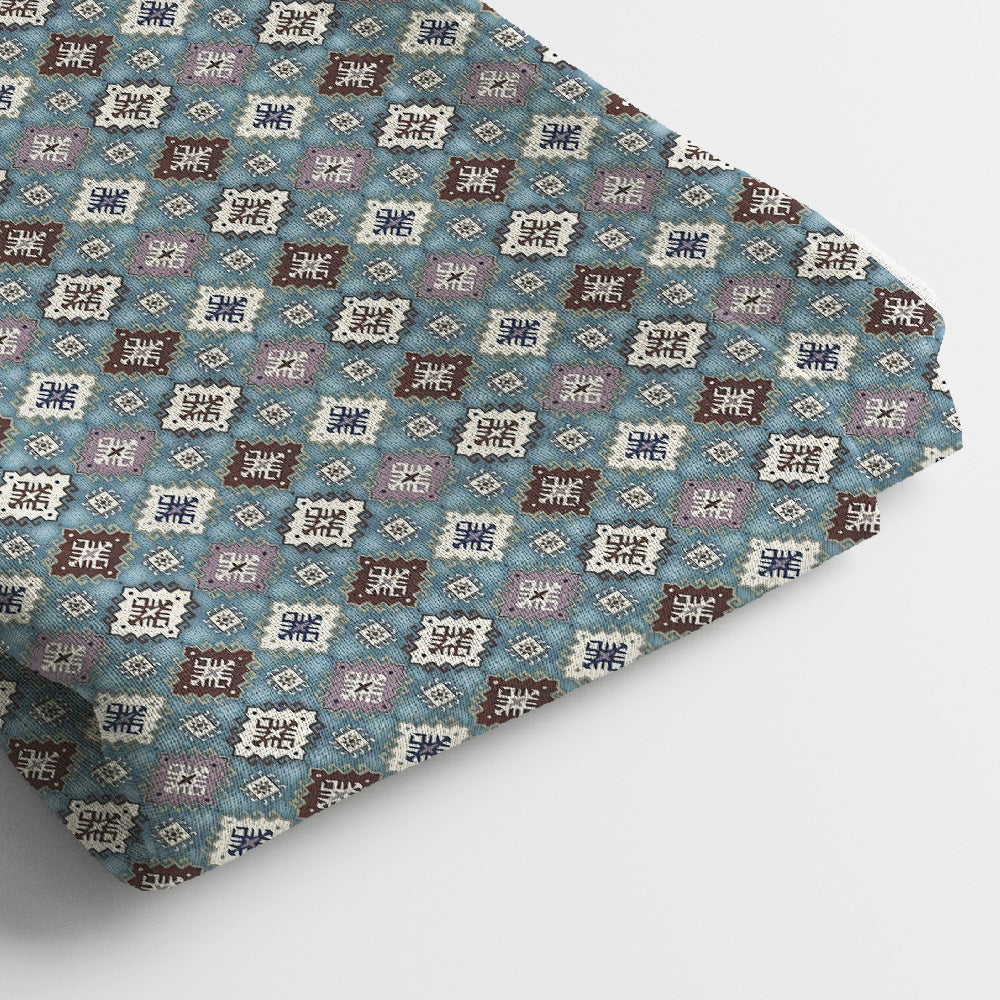 Kota Doria Digital Print Fabric | 5 Meter, 44" Width, Unstitched