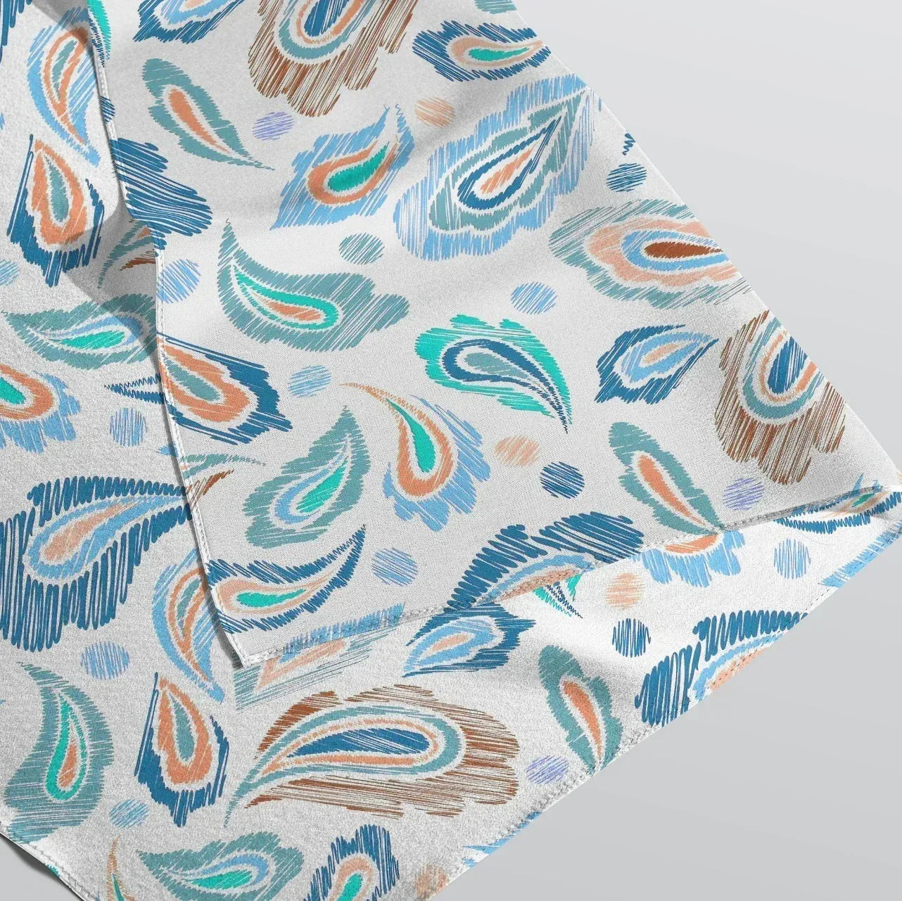 Japan Satin Digital Print Fabric | 44 Inches, Unstitched - Arihant Creations