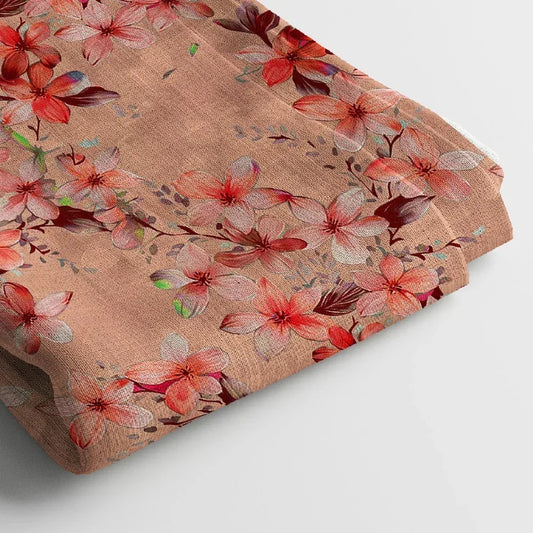 Crepe Digital Print Fabric | 44 Inches, Unstitched - Arihant Creations