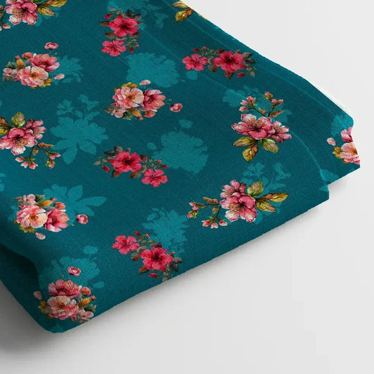 Georgette Digital Print Fabric | 44 Inches, Unstitched - Arihant Creations