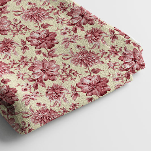 Kota Doria Digital Print Fabric | 5 Meter, 44" Width, Unstitched