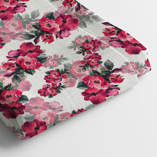 Kota Doria Digital Print Fabric | 5 Meter, 44" Width, Unstitched