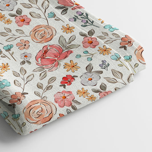 Kota Doria Digital Print Fabric | 5 Meter, 44" Width, Unstitched