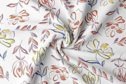 Rayon Digital Print Fabric | 44 Width, Unstitched, Poly Blend - Arihant Creations