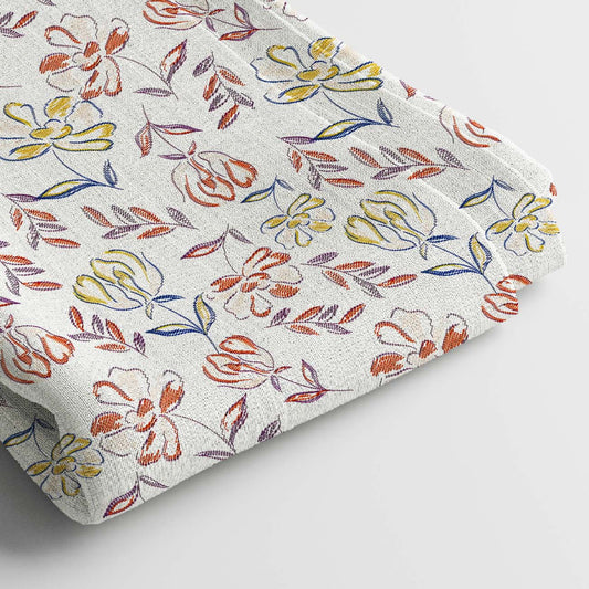 Rayon Digital Print Fabric | 5 Meter, 44 Width, Unstitched Dress Material, Poly Blend