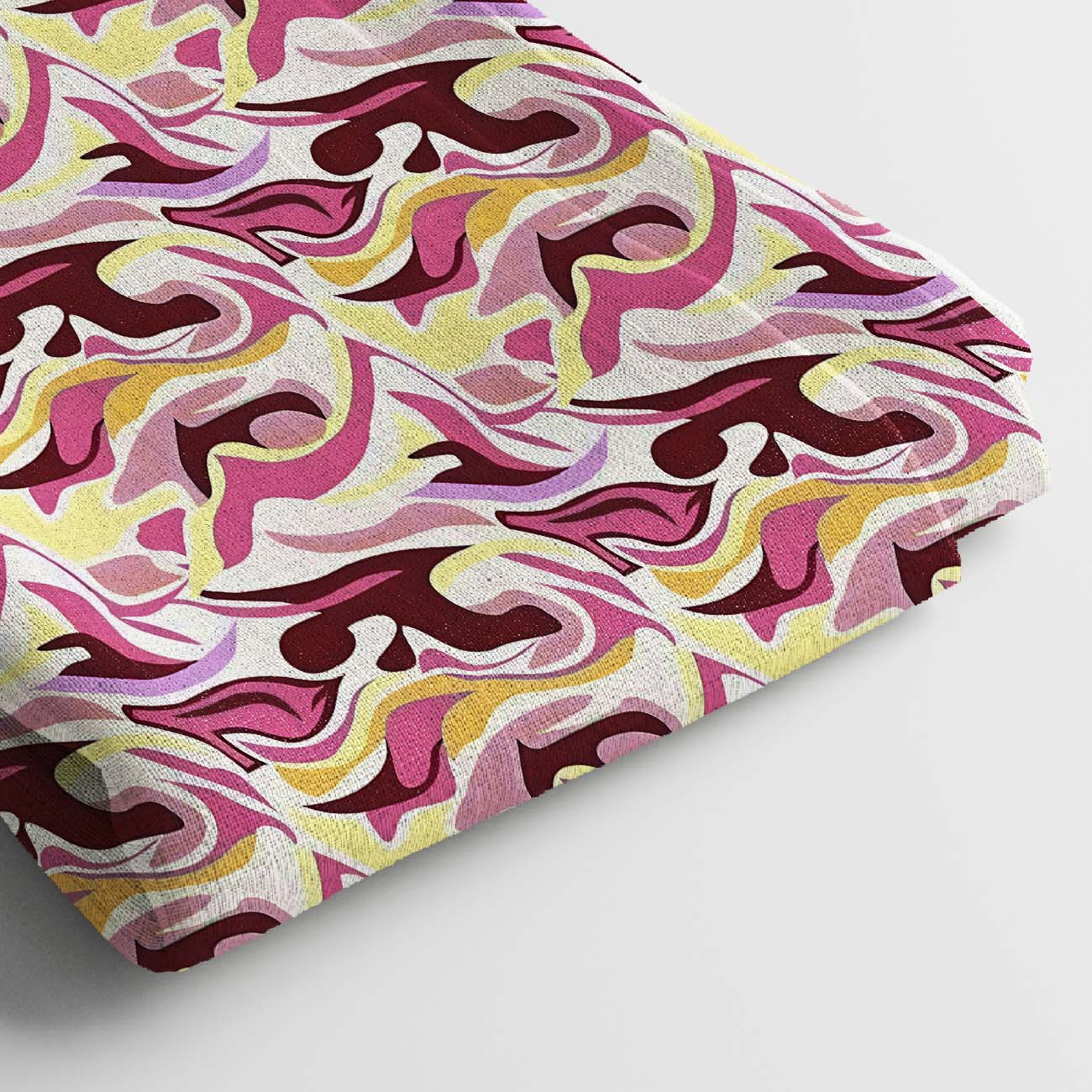 Rayon Digital Print Fabric | 5 Meter, 44 Width, Unstitched Dress Material, Poly Blend