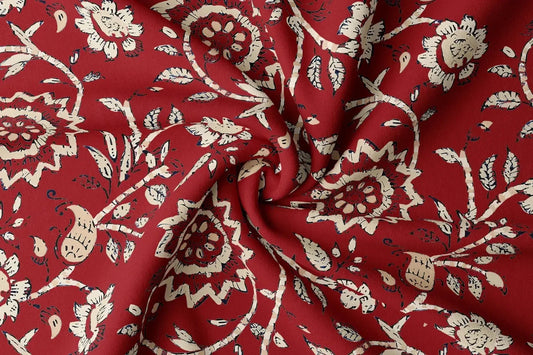 Rayon Digital Print Fabric | 44 Width, Unstitched, Poly Blend - Arihant Creations