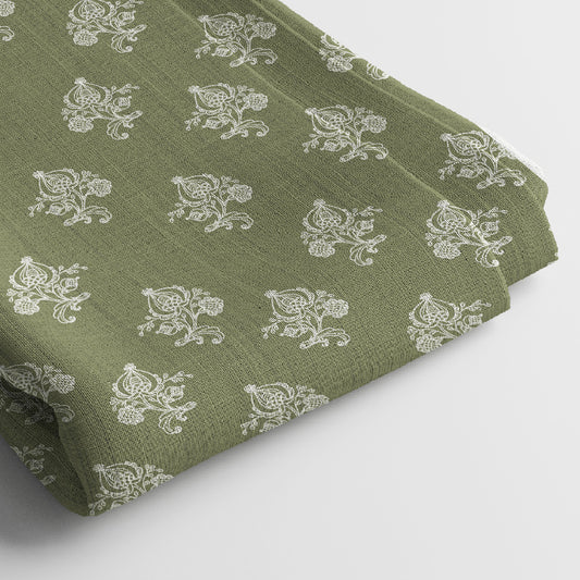 Pure Linen Digital Print Fabric | 5 Meter, 44" Width, Unstitched