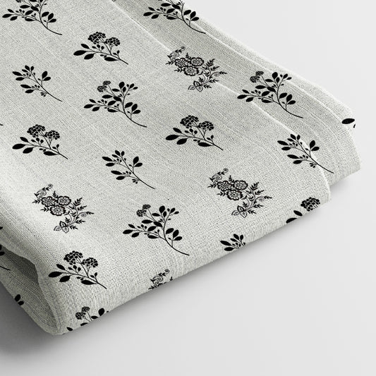 Pure Linen Digital Print Fabric | 5 Meter, 44" Width, Unstitched