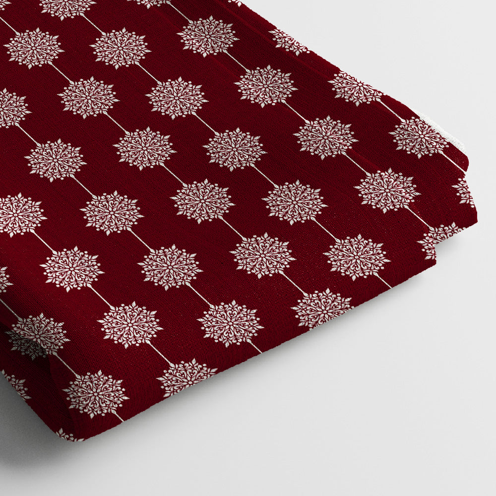 Pure Linen Digital Print Fabric | 5 Meter, 44" Width, Unstitched