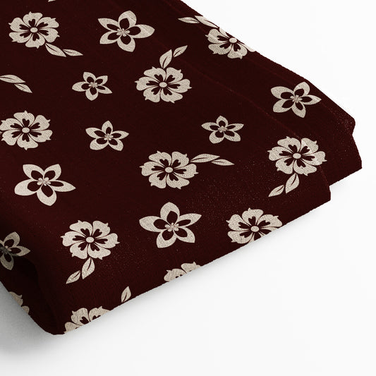 Pure Linen Digital Print Fabric | 5 Meter, 44" Width, Unstitched