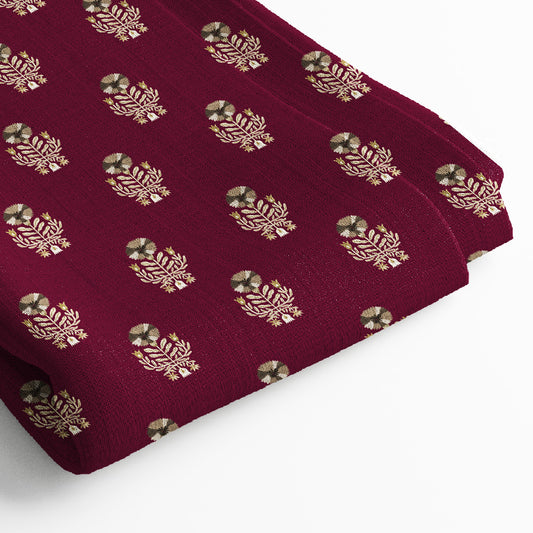 Pure Linen Digital Print Fabric | 5 Meter, 44" Width, Unstitched