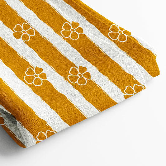 Pure Linen Digital Print Fabric | 5 Meter, 44" Width, Unstitched