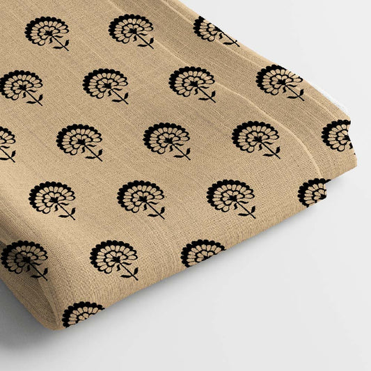 Pure Linen Digital Print Fabric | 5 Meter, 44" Width, Unstitched