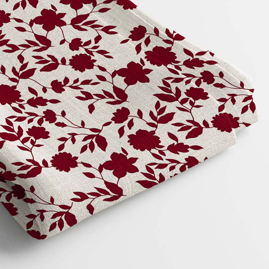 Pure Linen Digital Print Fabric | 5 Meter, 44" Width, Unstitched