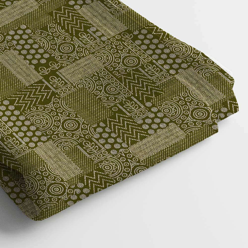 Kota Doria Digital Print Fabric | 5 Meter, 44" Width, Unstitched