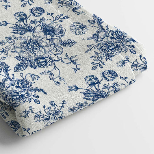 Pure Linen Digital Print Fabric | 5 Meter, 44" Width, Unstitched