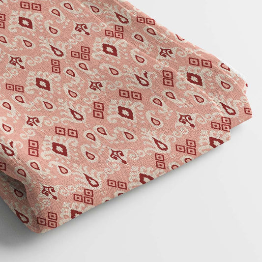 Pure Linen Digital Print Fabric | 5 Meter, 44" Width, Unstitched