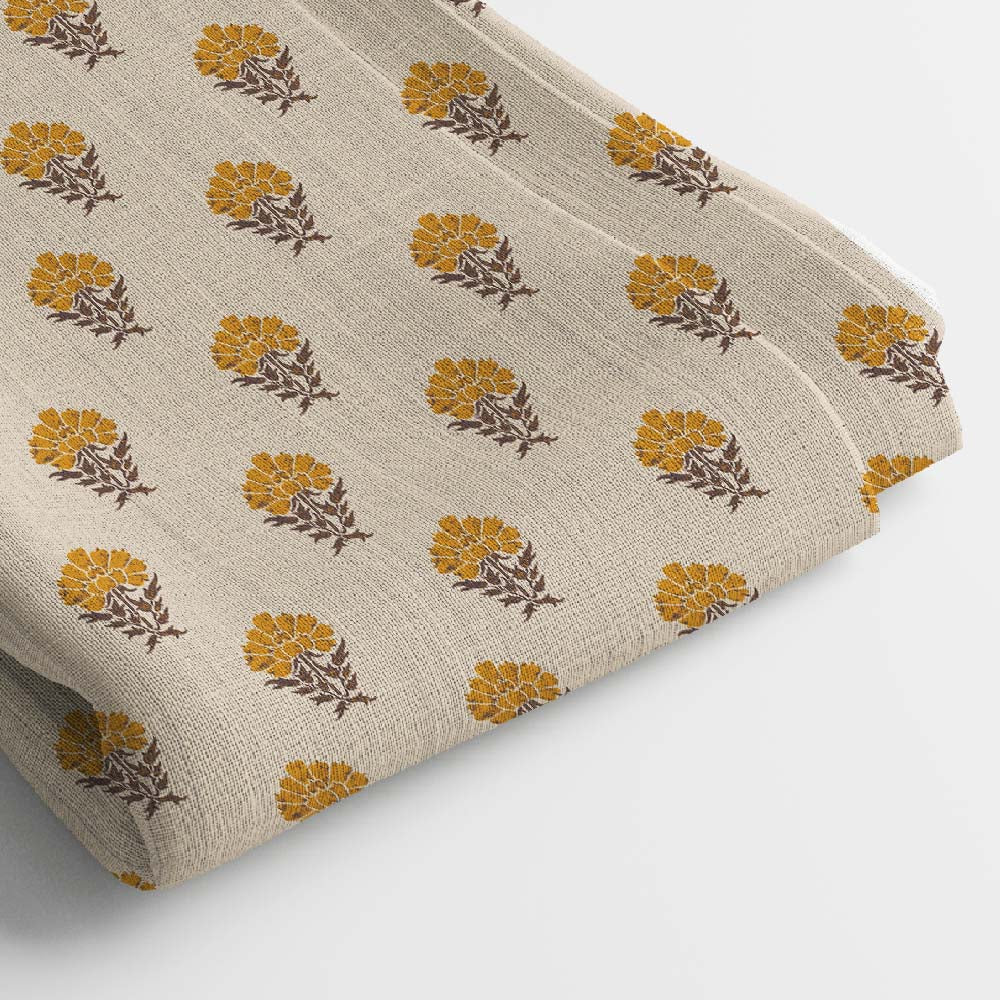 Pure Linen Digital Print Fabric | 5 Meter, 44" Width, Unstitched