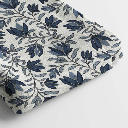 Pure Linen Digital Print Fabric | 5 Meter, 44" Width, Unstitched