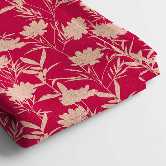 Pure Linen Digital Print Fabric | 5 Meter, 44" Width, Unstitched