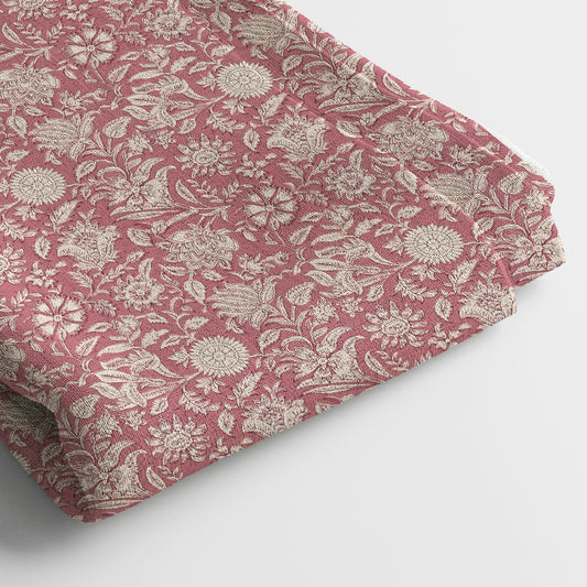 Pure Linen Digital Print Fabric | 5 Meter, 44" Width, Unstitched