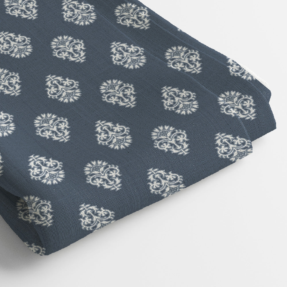 Pure Linen Digital Print Fabric | 5 Meter, 44" Width, Unstitched