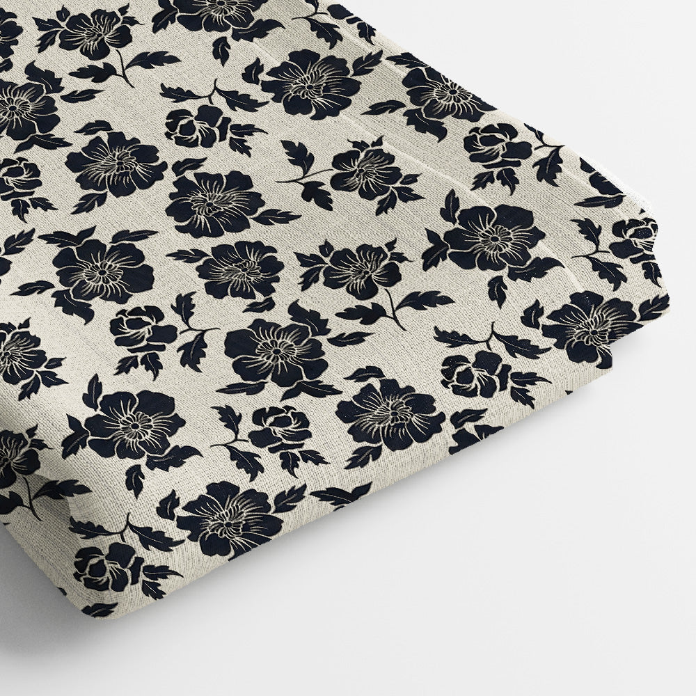 Pure Linen Digital Print Fabric | 5 Meter, 44" Width, Unstitched