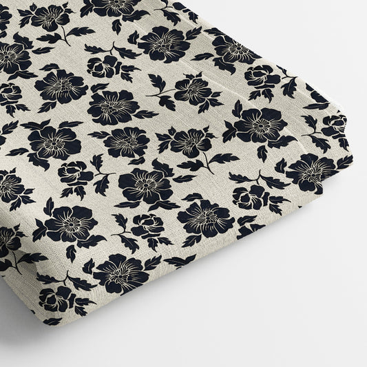 Pure Linen Digital Print Fabric | 5 Meter, 44" Width, Unstitched