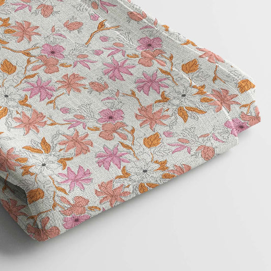 Crepe Digital Print Fabric | 5 Meter, 44" Inches, Unstitched