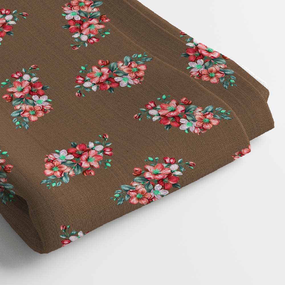 Crepe Digital Print Fabric | 5 Meter, 44" Inches, Unstitched