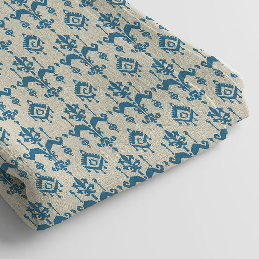 Kota Doria Digital Print Fabric | 5 Meter, 44" Width, Unstitched
