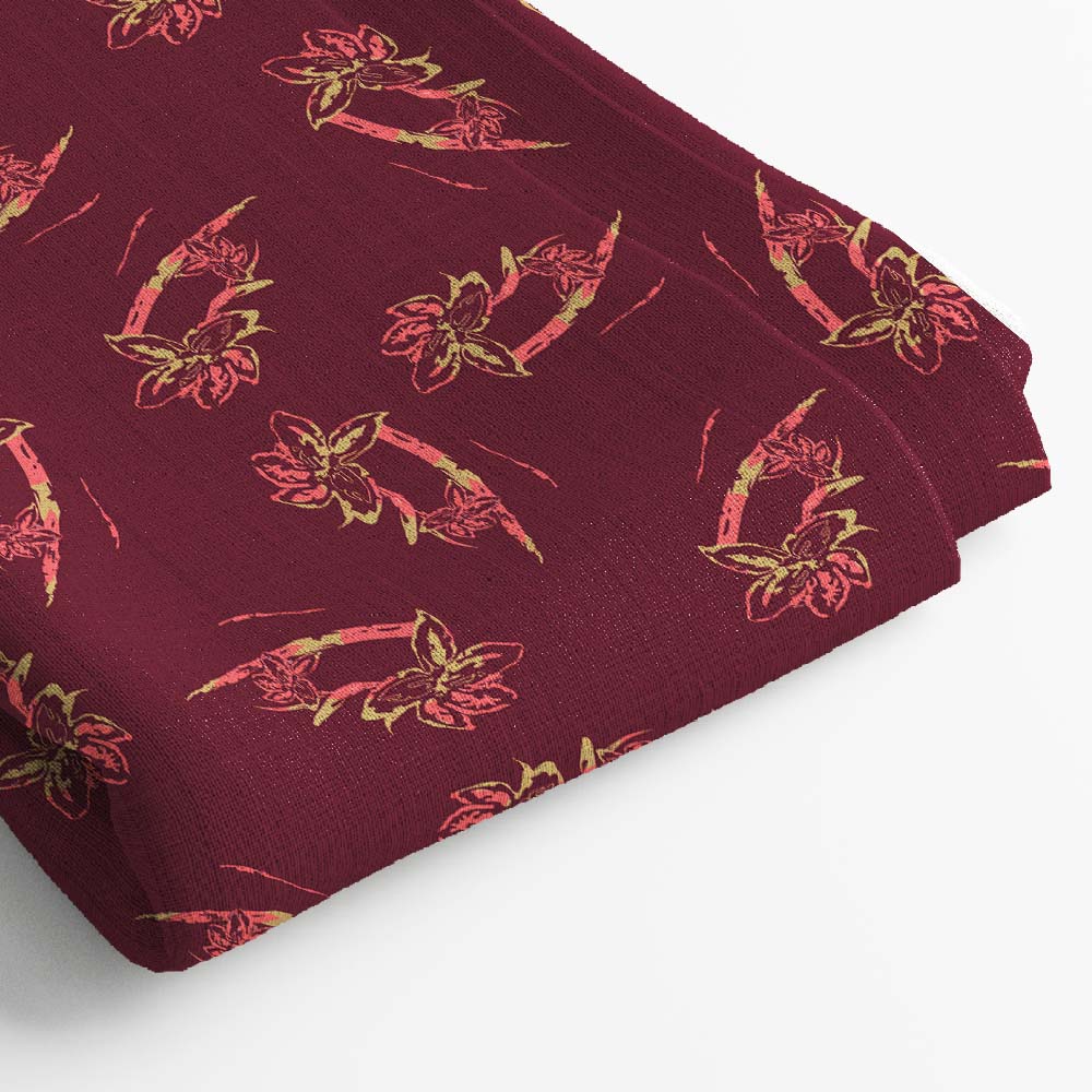 Muslin Digital Printed Fabric | 5 Meter, 44" Width, Unstitched