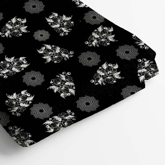 Muslin Digital Printed Fabric | 5 Meter, 44" Width, Unstitched