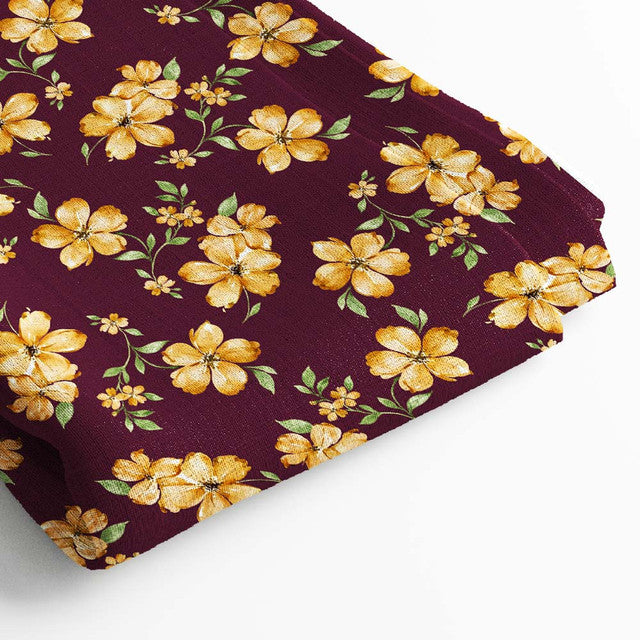 Rayon Digital Print Fabric | 5 Meter, 44" Width, Unstitched