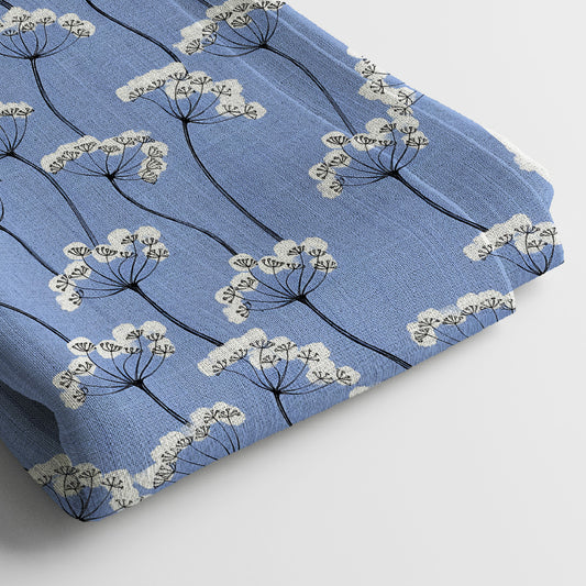Pure Linen Digital Print Fabric | 5 Meter, 44" Width, Unstitched
