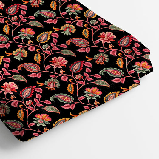 Pure Linen Digital Print Fabric | 5 Meter, 44" Width, Unstitched