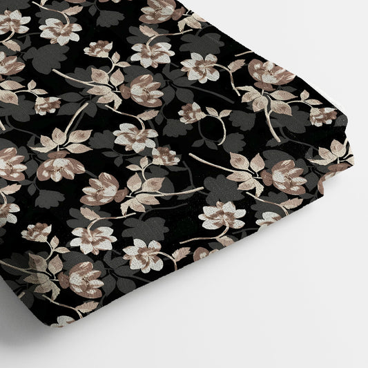 Pure Linen Digital Print Fabric | 5 Meter, 44" Width, Unstitched