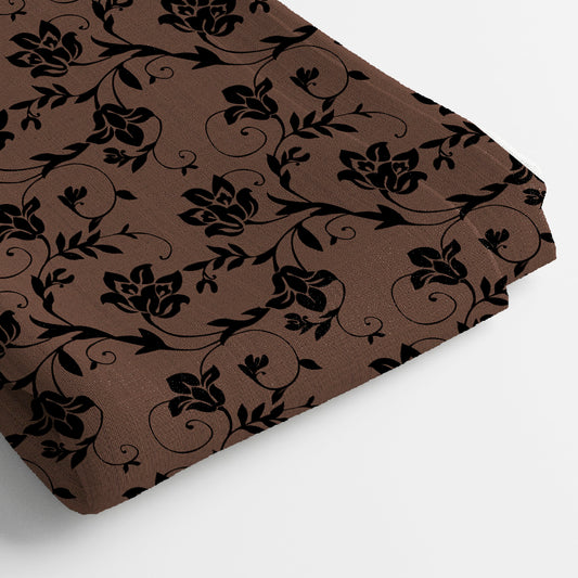 Pure Linen Digital Print Fabric | 5 Meter, 44" Width, Unstitched