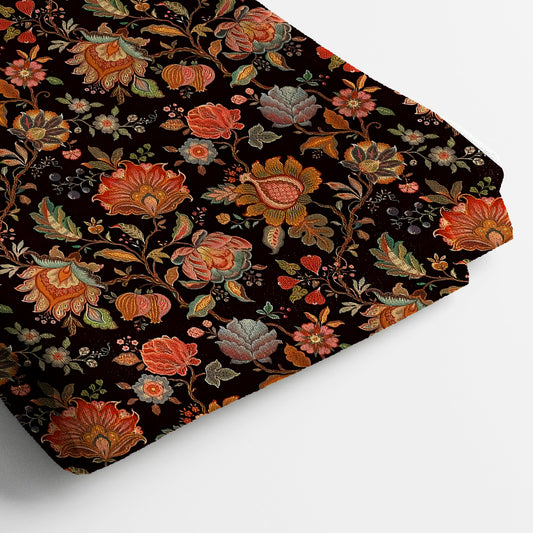 Pure Linen Digital Print Fabric | 5 Meter, 44" Width, Unstitched