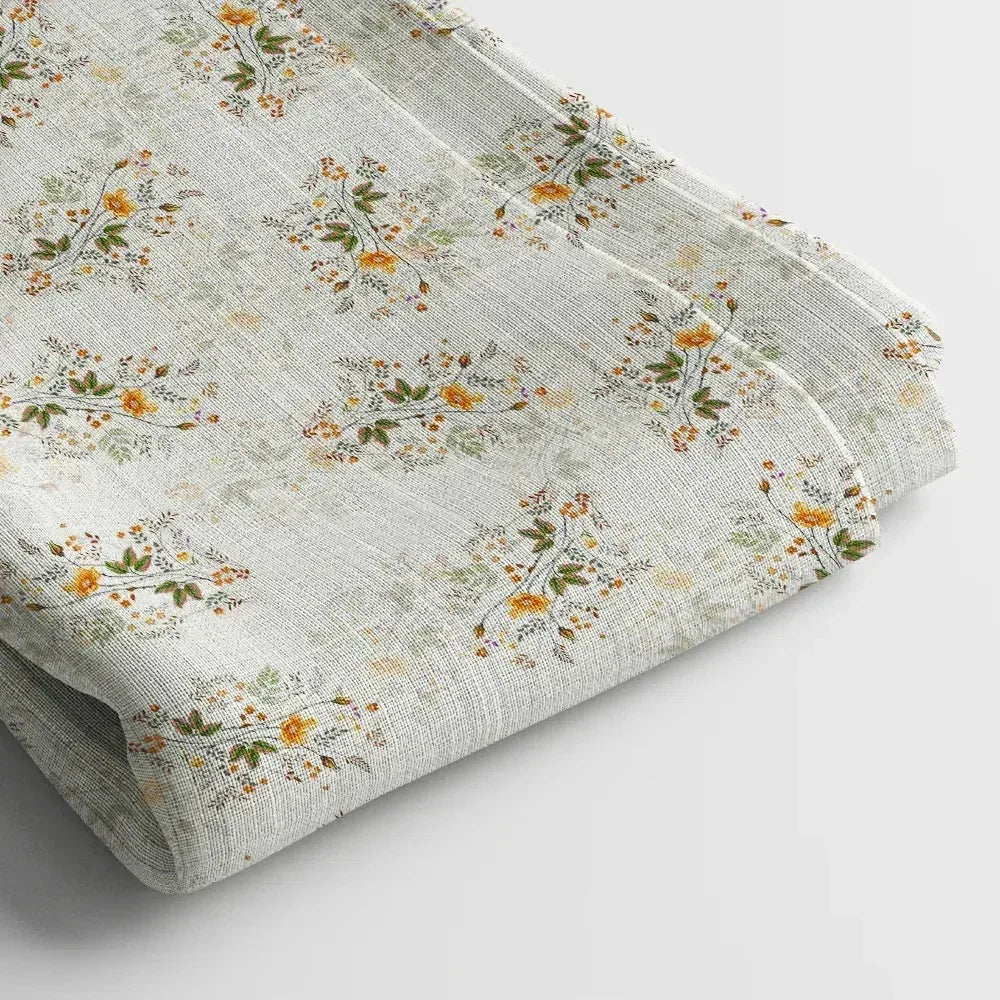Muslin Digital Printed Fabric | Poly Blend, 44 Width, Unstitched, Soft, Lightweight - Arihant Creations