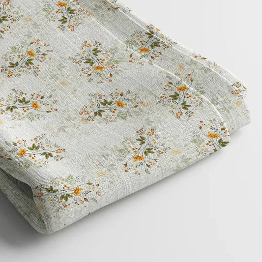 Muslin Digital Printed Fabric | Poly Blend, 44 Width, Unstitched, Soft, Lightweight - Arihant Creations