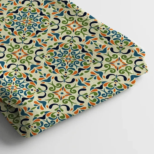 Muslin Digital Printed Fabric | Poly Blend, 44 Width, Unstitched, Soft, Lightweight - Arihant Creations