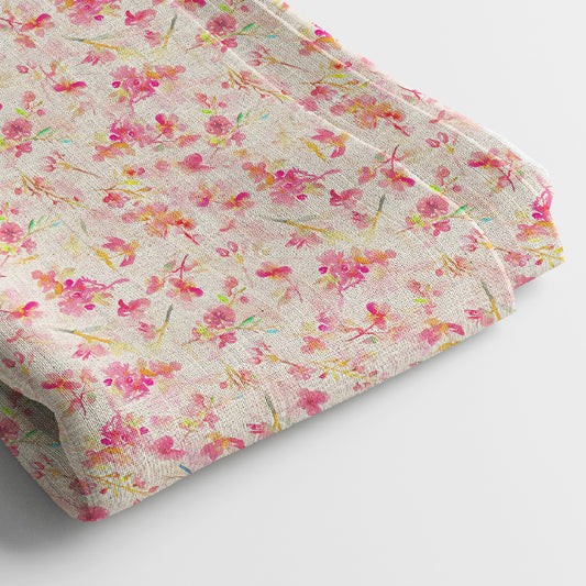 Kota Doria Digital Print Fabric | 5 Meter, 44" Width, Unstitched