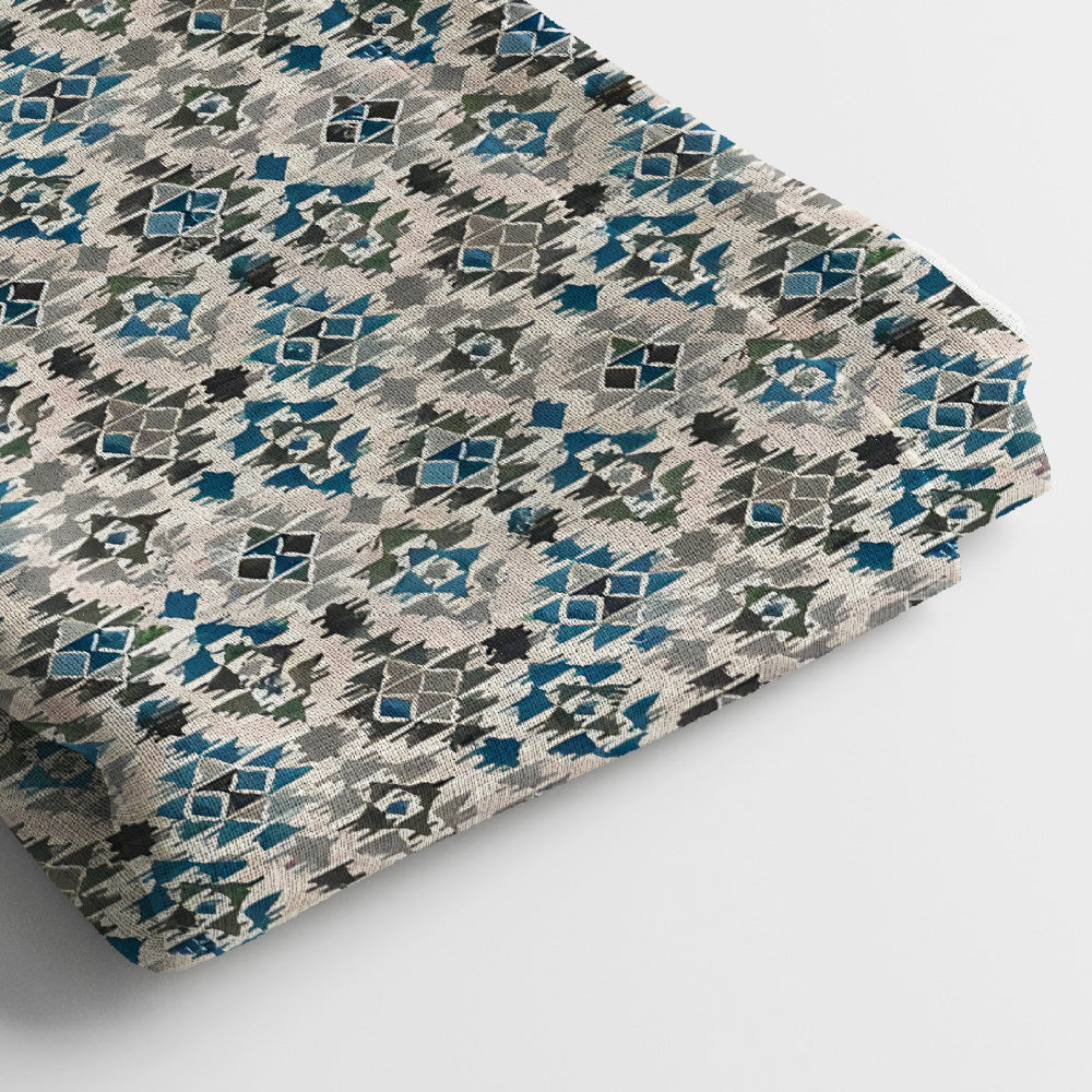 Kota Doria Digital Print Fabric | 5 Meter, 44" Width, Unstitched