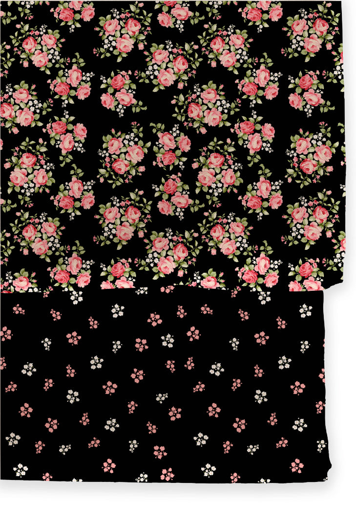 Poly Cotton Top Bottom Digital Printed Set - 2.5 mtr Top With 2.5 mtr Bottom